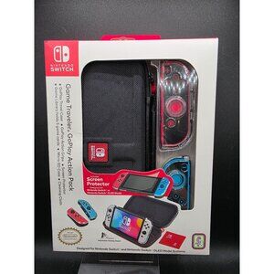 Nintendo Switch Game Traveler GoPlay Action Pack W/ Case Grips Screen Protector